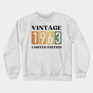 Vintage 1963 Birthday Crewneck Sweatshirt